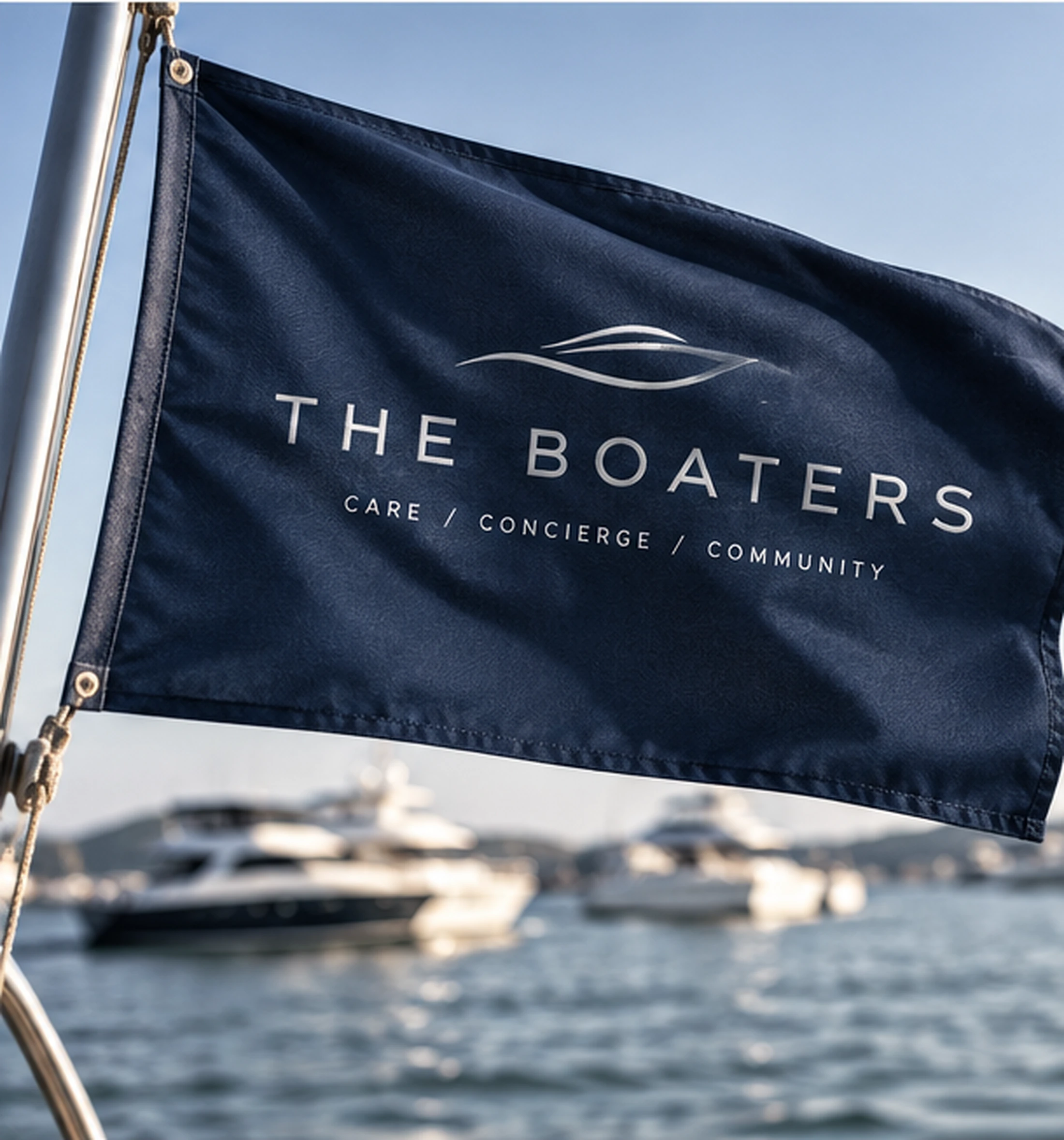 The Boaters vlag op een boot in Amsterdam